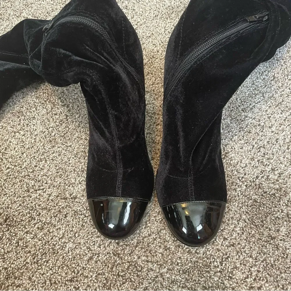 GUESS {6} Over-the-Knee Boots Black Lolo EUC Women’s Velvet Boot
